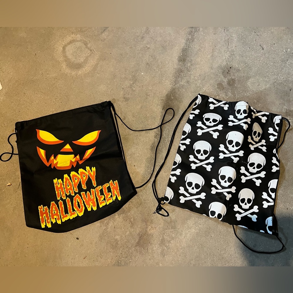 Two Draw String Halloween Bags